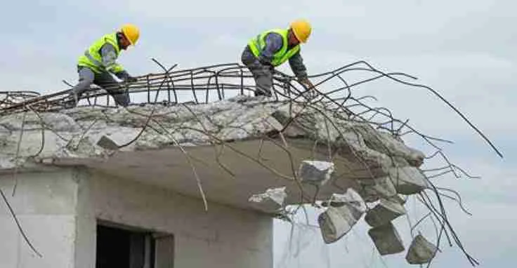 Разборка бетонных конструкций на объекте